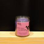 Black Violet and Saffron - Handcrafted Candle