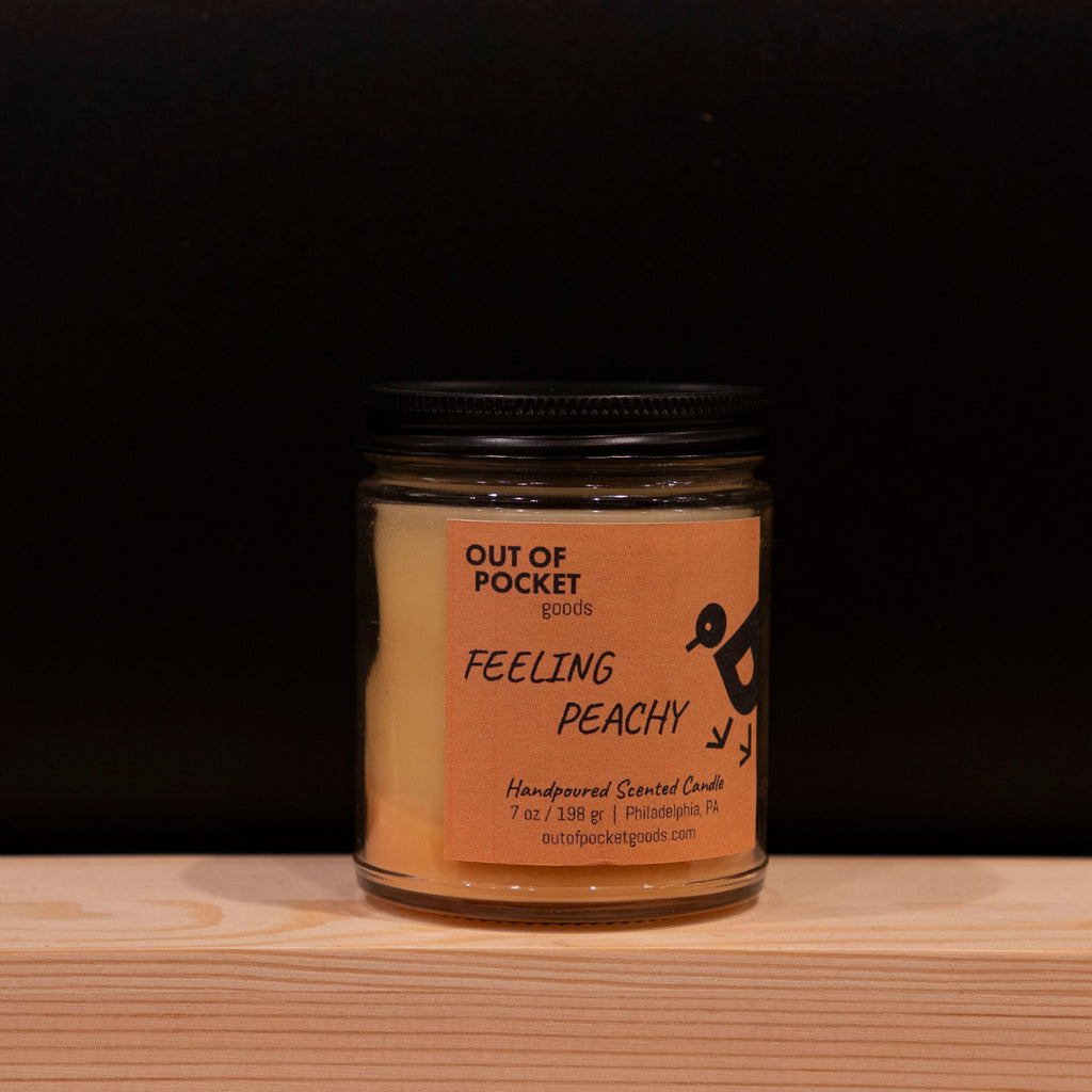 Feeling Peachy handcrafted candle by Out Of Pocket Goods