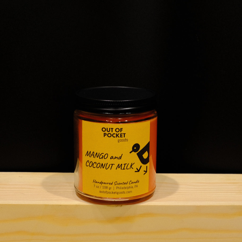 Mango and Coconut Milk handcrafted candle – alternate view