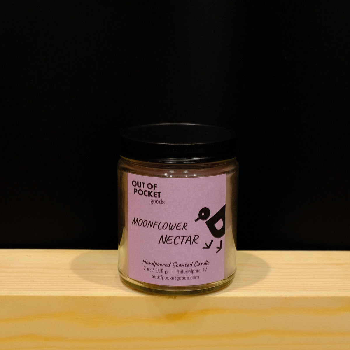 Moonflower Nectar handcrafted candle – alternate view