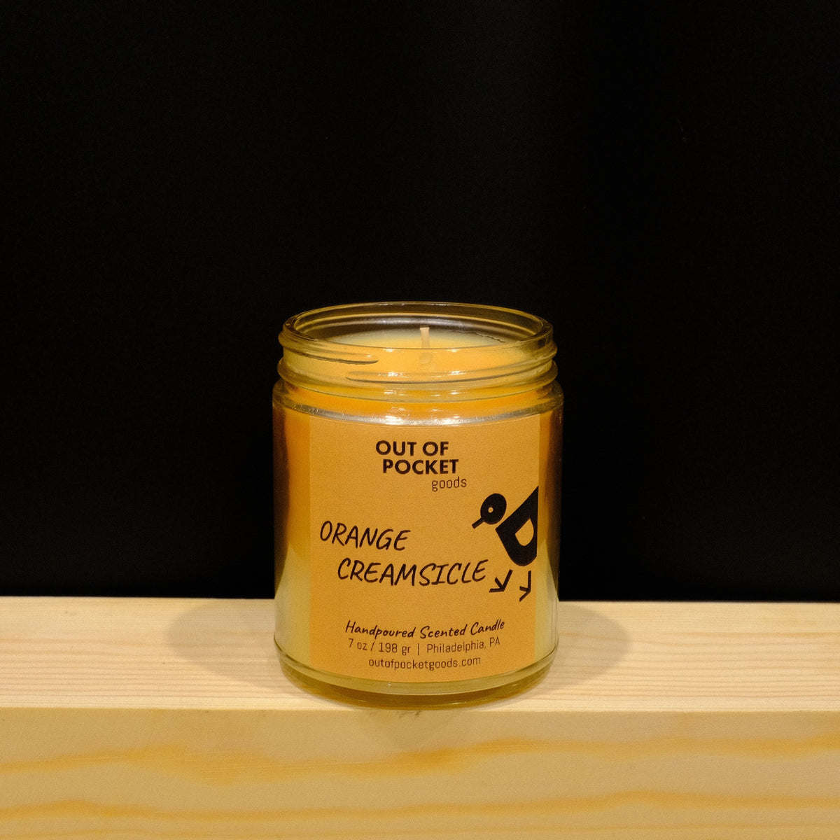 Orange Creamsicle handcrafted candle by Out Of Pocket Goods