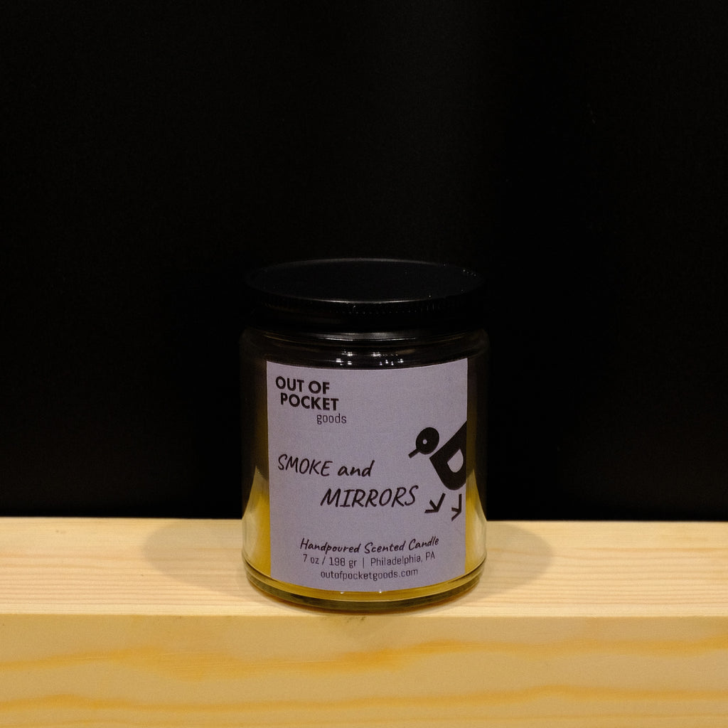 Smoke and Mirrors handcrafted candle – alternate view