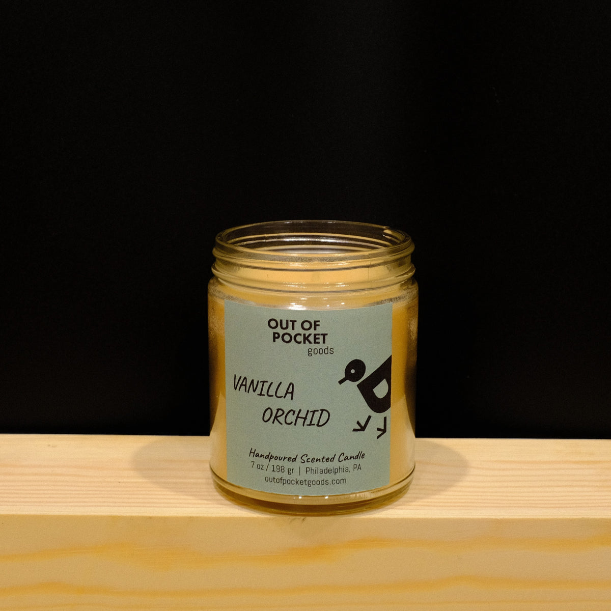 Vanilla Orchid handcrafted candle by Out Of Pocket Goods