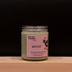 Wicked handcrafted candle – alternate view
