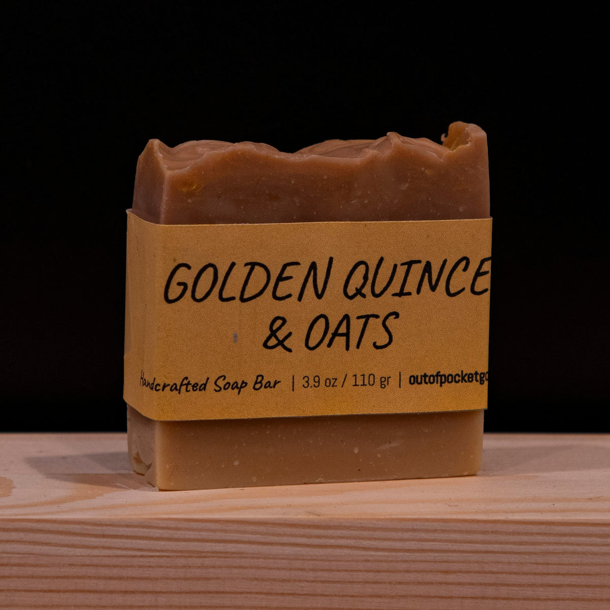 Golden Quince and Oats - Handcrafted Soap Bar – label