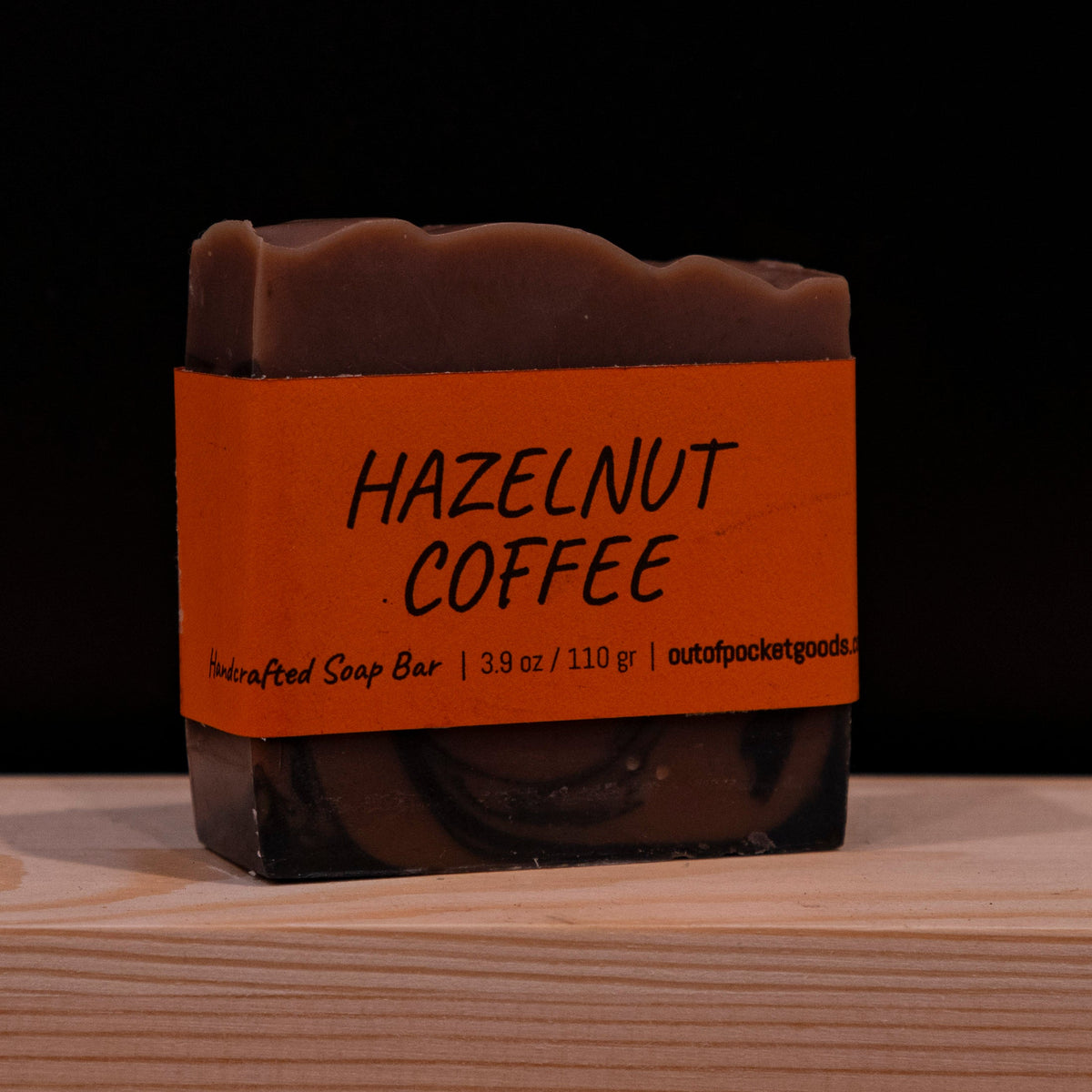 Hazelnut Coffee - Handcrafted Soap Bar – label