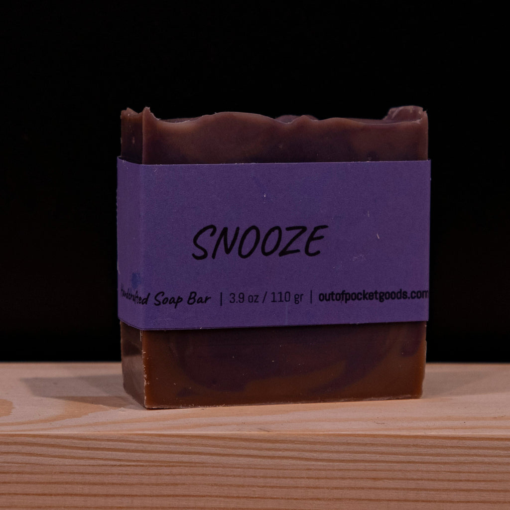 Snooze - Handcrafted Soap Bar – label