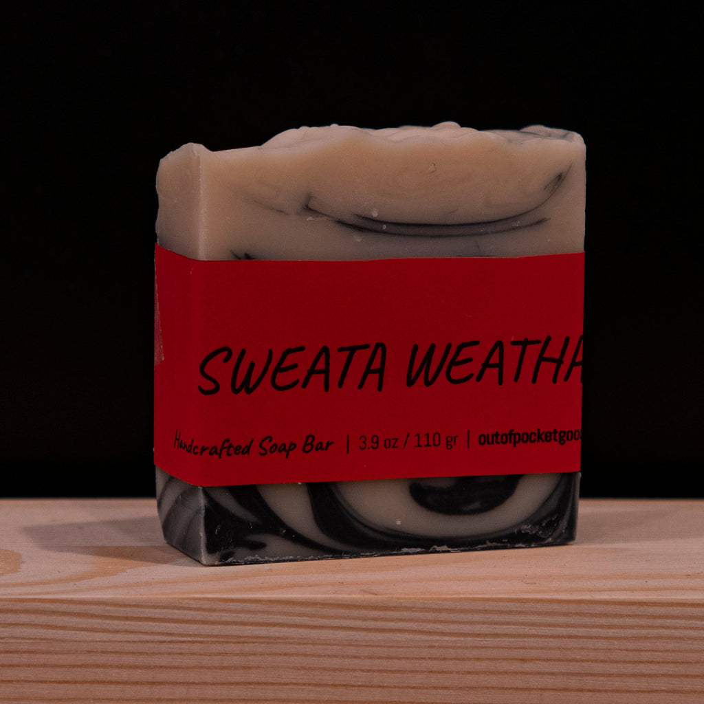 Sweata Weatha - Handcrafted Soap Bar – label