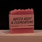 Watermint Clementine - Handcrafted Soap Bar – label
